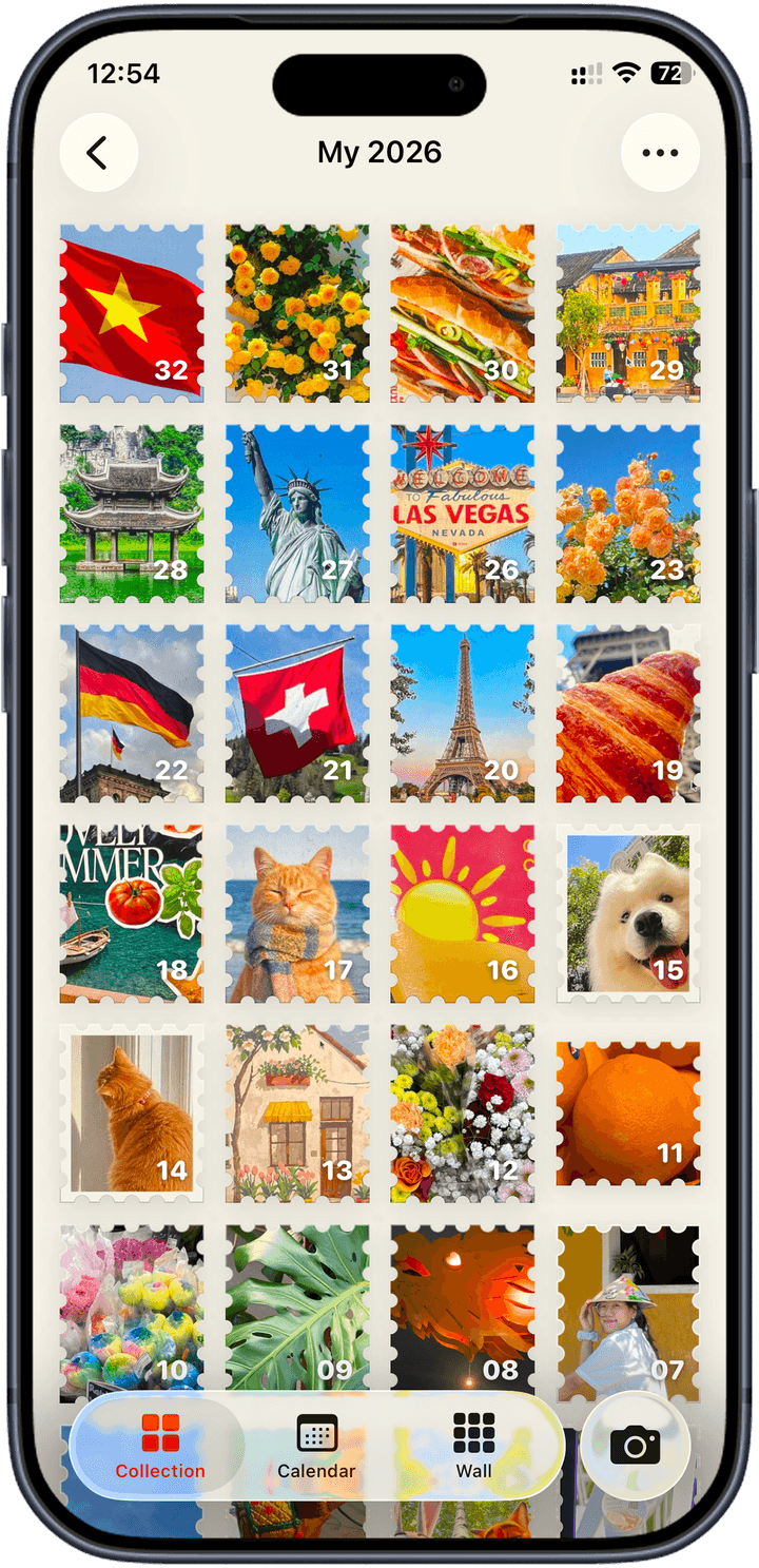 Stampist collection screen