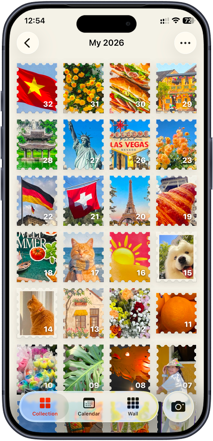 Stampist collection screen